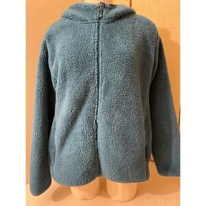 Eddie Bauer Women's Size Large Fleece Full Zip Jacket Blue‎ Outdoors Cozy